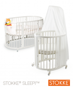 ŁÓŻECZKO MINI+ŚREDNIE STOKKE® SLEEPI® WHITE