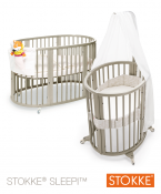 ŁÓŻECZKO MINI+ŚREDNIE STOKKE® SLEEPI® WHITEWASH