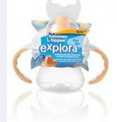 PIERWSZY KUBEK NIEKAPEK Z UCHWYTAMI 150ml żółty EXPLORA